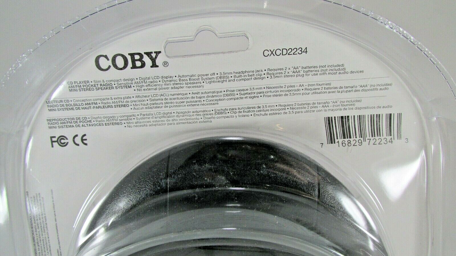 NEW COBY 3 in 1 Personal CD Player AM/FM Mini speakers CXCD2234