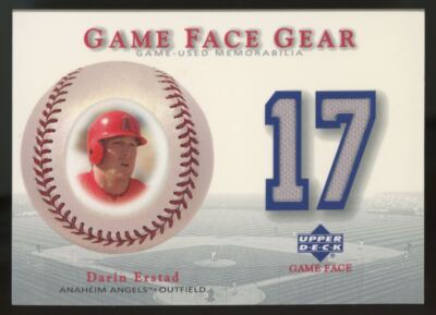 2003 Upper Deck Game Face Gear Patch Darin Erstad Anaheim Angels #GG-DE2