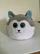 TY SQUISH-A-BOOS Pillow SLUSH Husky 9" Smaller Size Plush 2021