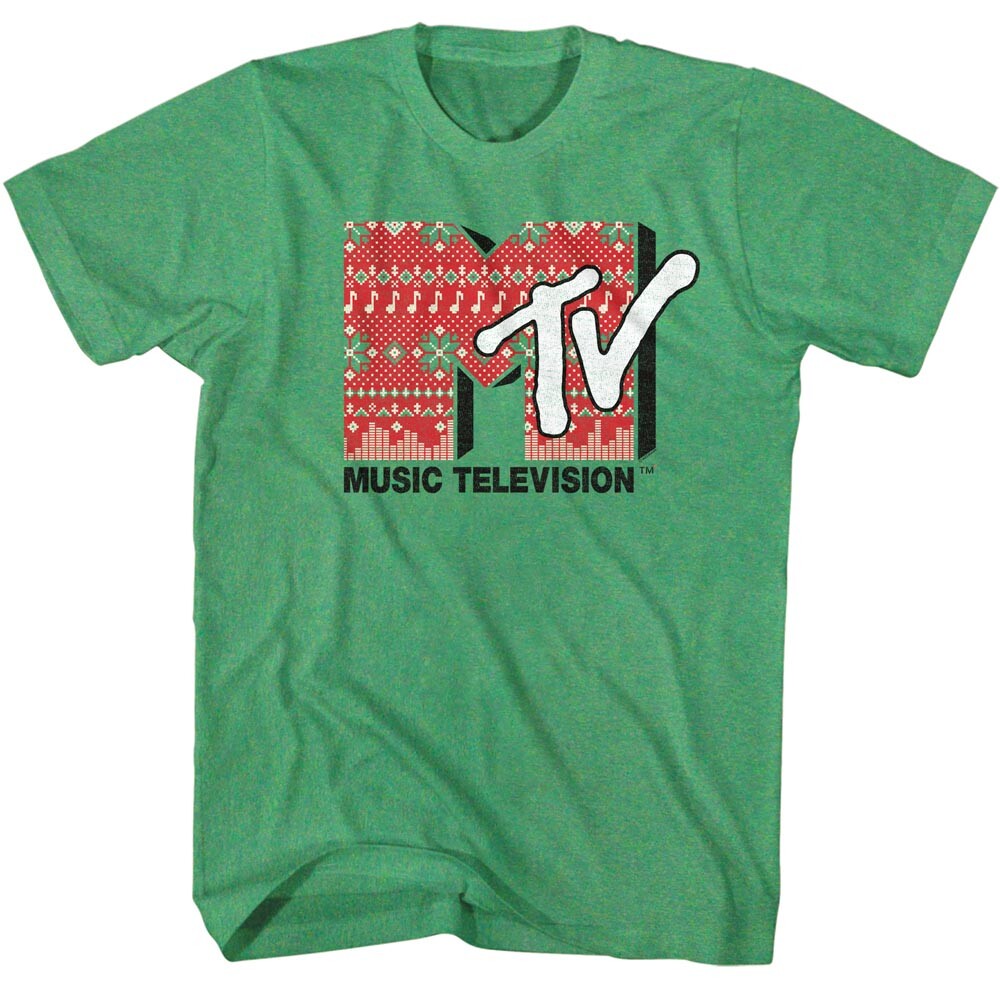 MTV Music Television Christmas Wrapping Paper TV Logo Men's T