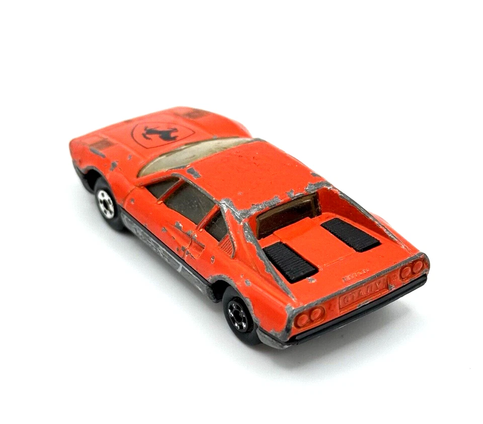 Matchbox Ferrari 308 GTS 1981 rojo naranja diecast escala 1:55 vintage Foto 3 de 4