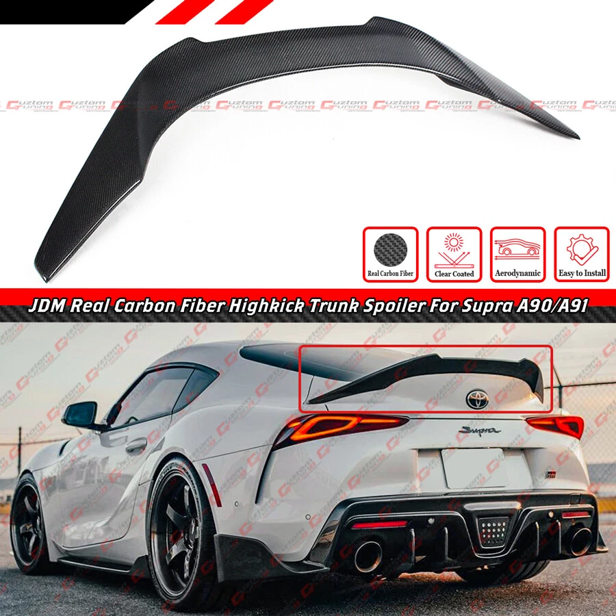 PARA TOYOTA SUPRA A90 A91 2020-2024 FIBRA DE CARBONO JDM HIGHKICK ALERÓN MALETERO ALERÓN Foto 2 de 4