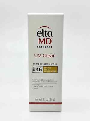 Elta MD UV Clear TINTED Facial Sunscreen SPF 46 1.7 oz EXP 10/2026 *New in Box*