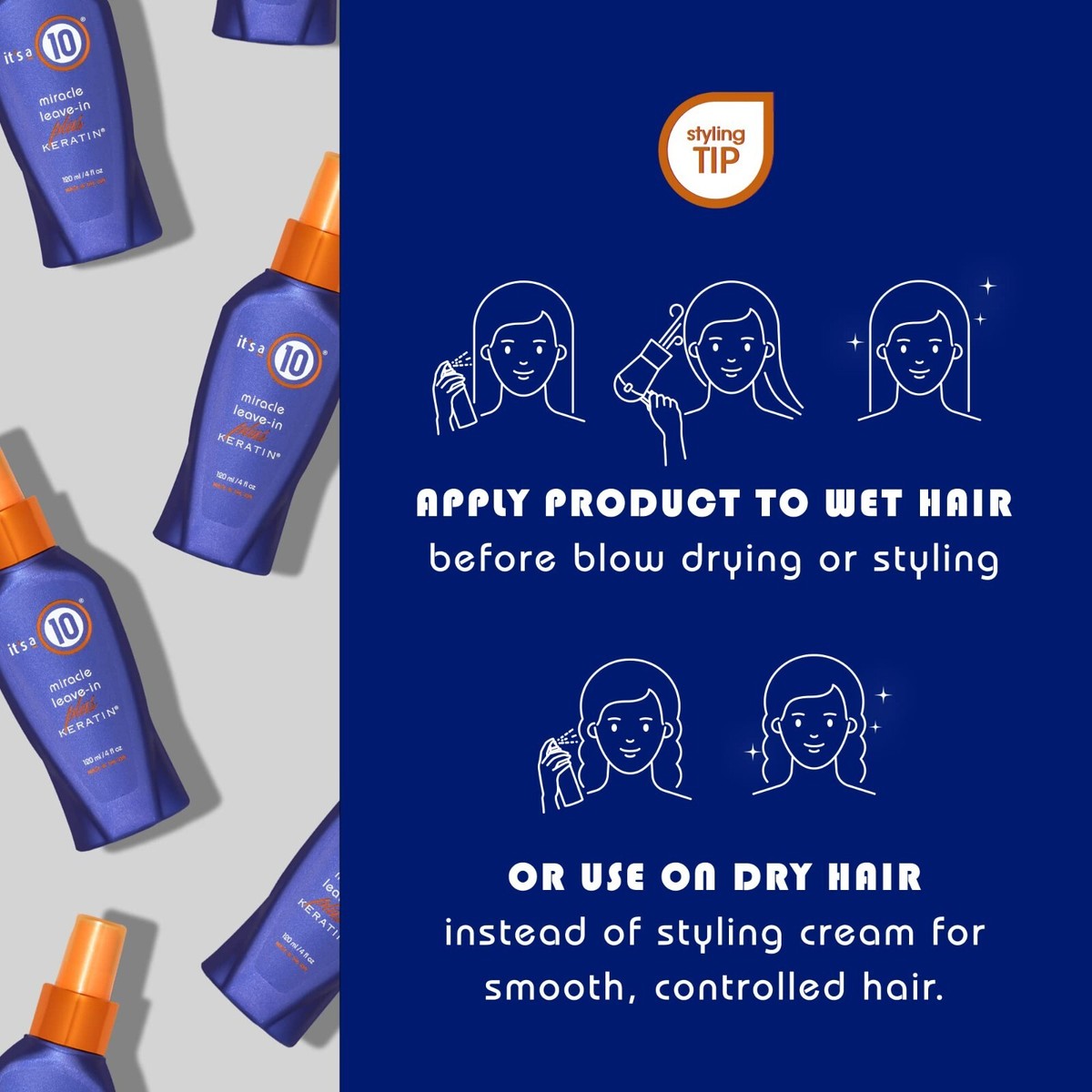 TWO ITS A 10 MIRACLE LEAVE IN CONDITIONER PLUS KERATIN It main image 2