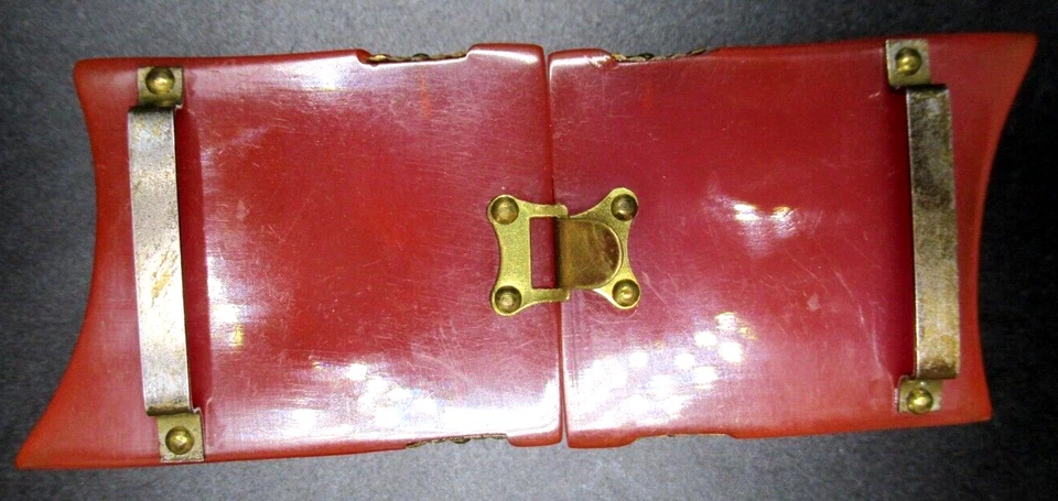 Hebilla de cinta vintage de caramelo BAKLITE Foto 3 de 3