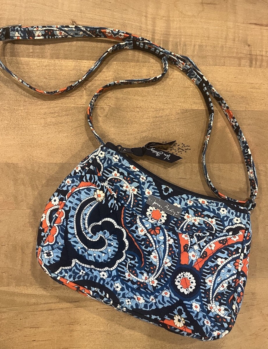 Vera Bradley Navy and Orange Paisley Pouch Vera Bradley Navy Blue Orange Paisley Wallet Purse | eBay main image 3