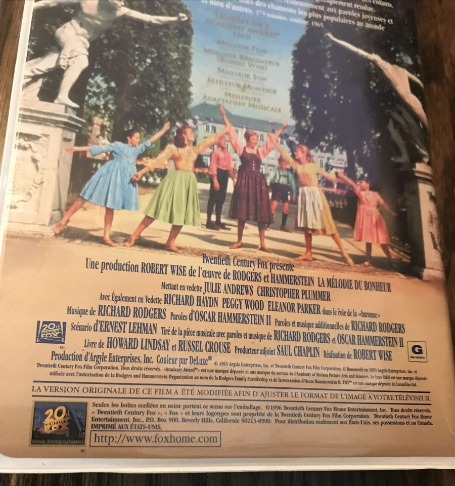 Sound of music (clamshell vhs 4100529) Mélodie Bonheur FRENCH version tested - Image 3 of 4