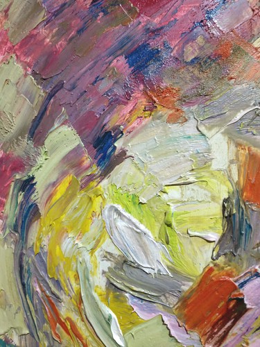 Original oil painting wall art Abstract Fantasy Palette knife art 11x14 in - Picture 5 of 5