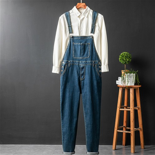 Men Casual Jeans Overalls Denim 