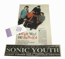 1997 Sonic Youth Concert Ticket Stub New York City Avery Fisher Hall Ephemera
