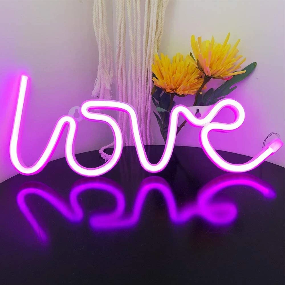 Light up love sign for wall deals