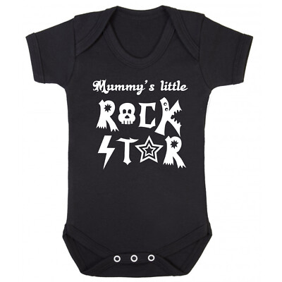 Mamas Little Rockstar Baby Grow Body Weste 