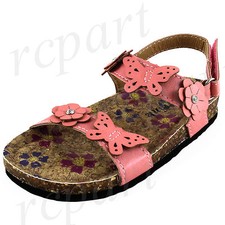 New girl's kids sandals coral butterfly flowers summer casual open toe soft