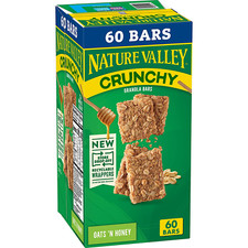 Nature Valley Crunchy Oats 'N Honey Granola Bars, 60 Bars, 44.7 OZ 30 Pouches 