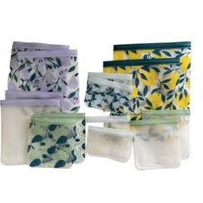 Ello Reusable Storage Bags Set 14 Zipper Eco Friendly Sustainable BPA Free