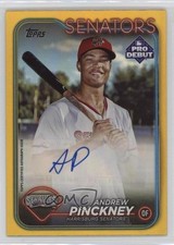 2024 Topps Pro Debut Gold Foil Auto 34/50 Andrew Pinckney #PD-117 Auto v9t