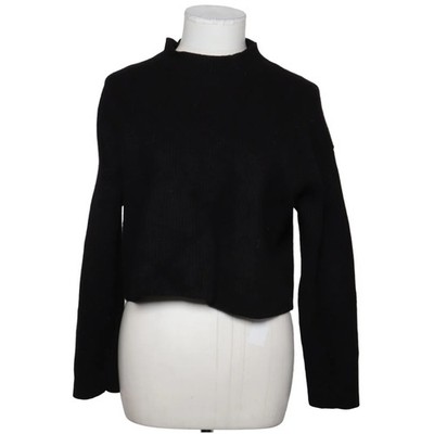 H&M, Rollkragenpullover, Größe: M, Schwarz, Kaschmir, Rippenstrick, Damen #iKf