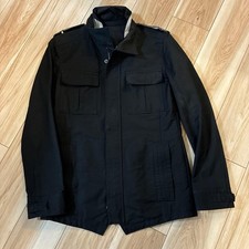 COMME des GAR ONS Black Military Jacket with Epaulettes Used