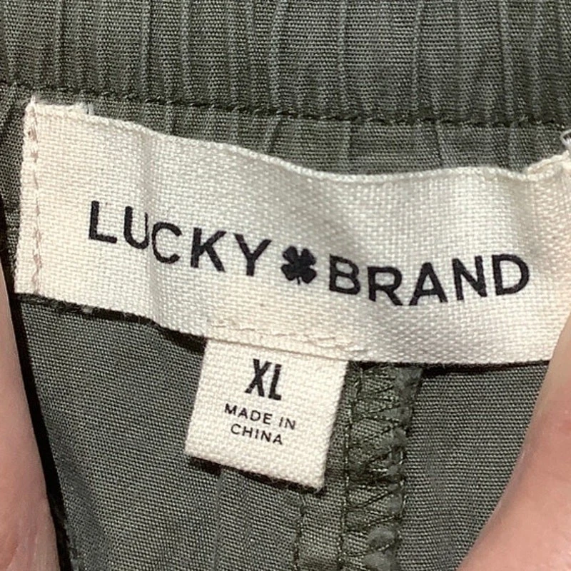 Lucky Brand Cargo Shorts, Olive Green, Women's XL — Utility, Casual, Cotton - Image 3 of 4