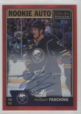 2016-17 O-Pee-Chee Platinum Rookie Red Prism /50 Hudson Fasching #R-HF Auto RC