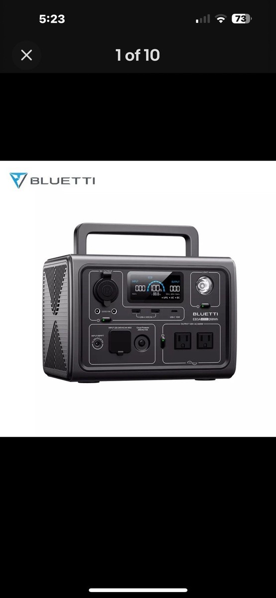 Bluetti EB3A 600W Power Station - Gray for sale online | eBay Bluetti EB3A 600W Power Station - Gray for sale online | eBay