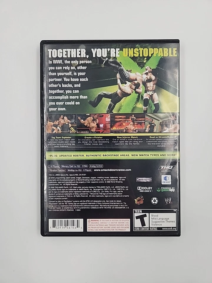 WWE SmackDown VS Raw 2009 PS2 PlayStation 2 Complete CIB - Image 2 of 4