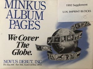 Minkus United Nations Imprint Blocks 1992 Supplement