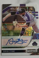 2020 Panini Prizm Draft Picks - Gavin Stone White Donut Circle Prizm Autographs 