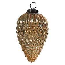 Gold Glass Pinecone Ornament