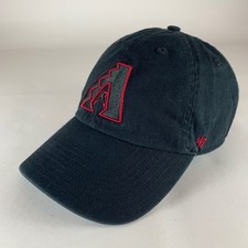 Arizona Diamondbacks MLB Black Red 47 Brand Clean Up Relaxed Fit Strapback Hat