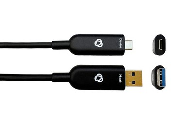 Kramer CLS-AOCU32/AC-164 USB 3.2 USB-A to USB-C 10Gbps 164ft Fiber