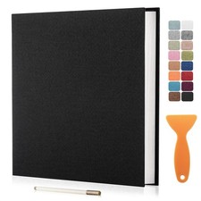 Large Photo Album Self Adhesive Scrapbook for 11"x10.6"40Pages, Black