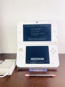 Nintendo 3DS XL Pink Handheld English Console Charger Stylus SD US TESTED READ