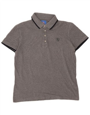 Bikkembergs Mens Polo Shirt Large Grey Cotton DF25