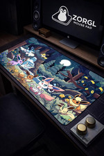 Cute Mousepad Eeveelutions Pokemon Forest - Gaming Desk Mat Mouse Pad