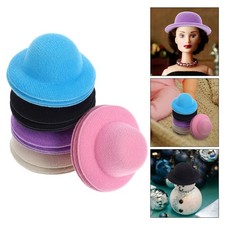 15Pcs Portable Miniature Fabric Hats for DIY Doll Craft Assorted Colors