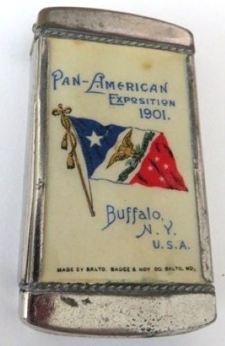 PRESIDENT W. McKINLEY PAN-AMERICAN EXPO 1901 BUFFALO N.Y. VESTA CASE MATCH SAFE