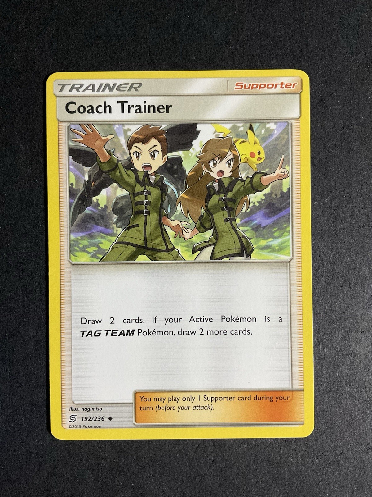 Coach Trainer 192/236 Uncommon Unified Minds Pokemon