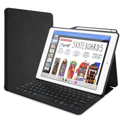 Slim Keyboard Case for iPad Pro 12.9'' with Apple Pencil Holder - Black