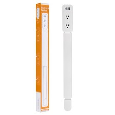 Electrical Outlet Extender Stick - Features USB-A, USB-C 2AC, 1 Pack, White