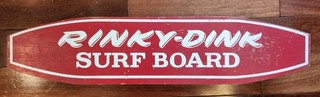 Rinky Dink Surf Board Vintage Steel Metal Wheels Skateboard Wood Wooden Rinky