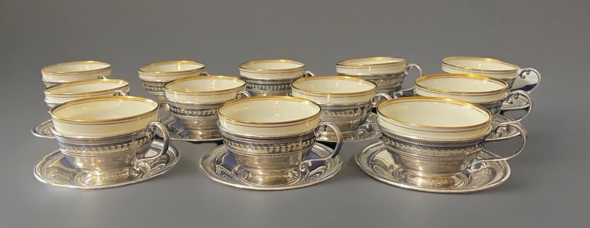 Sterling Silver Demitasse Cups In Lenox China & Dinnerware for 