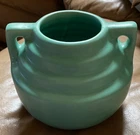 Vintage Bauer Pottery step vase green matte finish, perfect shape from the 50's