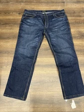 Wolverine Jeans Men 44x34 Blue Denim Medium Wash Flame Resistant Straight MNM163