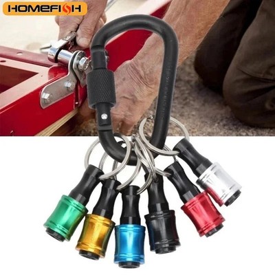 6 Stck. Sechskantschaft Schraubendreher Bithalter Clips Schlagbohrmaschine Karabiner Set-UK
