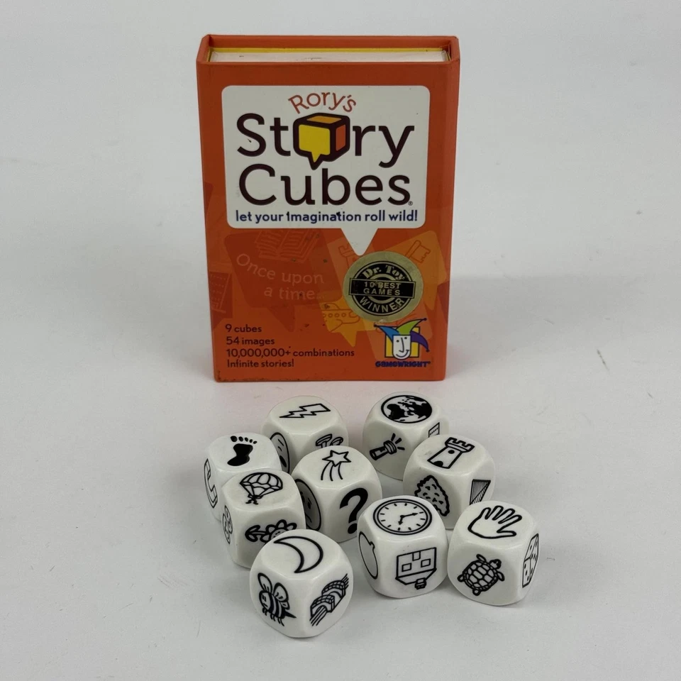 Rory's Story Cubes Cooperative Creative Storytelling Dice Game Used 8 Dice - Image 4 of 4