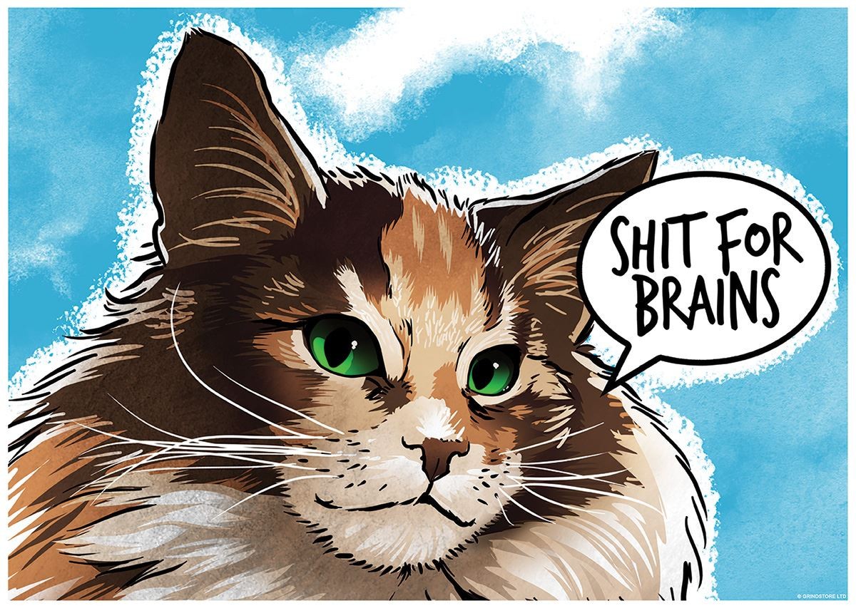 Cute But Abusive Sh*t For Brains Mini Poster