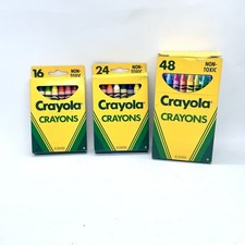Vintage Crayola Crayons, 1990  s Binney  Smith Co. 48, 24  16 Count Never Used