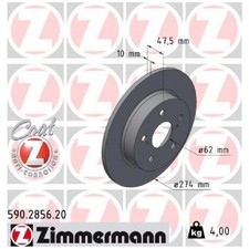 2x Zimmermann Scheibenbremse hinten 4243102320 26267144