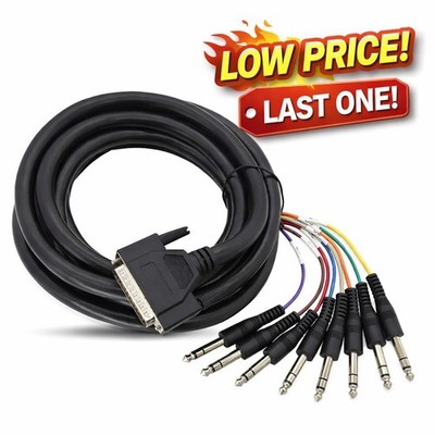 Balanced Snake DB25 TRS Interface to 1/4 TRS Analog Recorder Interface Cable 8 C